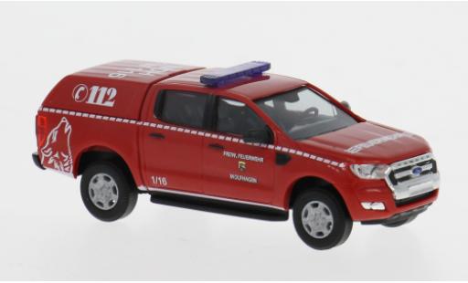 Ford Ranger 1/87 Busch 2016 Feuerwehr Wolfhagen 1:87 modellino in miniatura