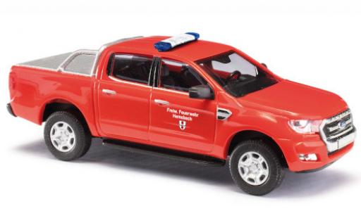 Ford Ranger 1/87 Busch DoKa Feuerwehr Hemsbach 2016 avec Prossoection de surface de chargement modellino in miniatura