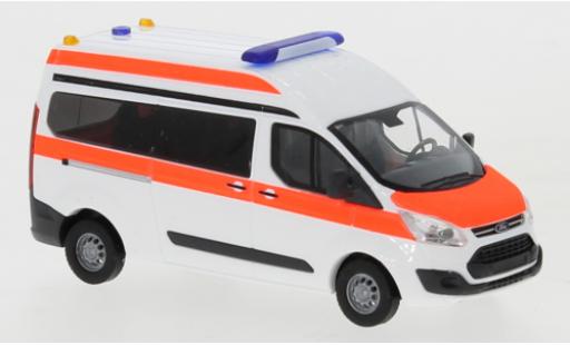 Ford Transit 1/87 Busch Custom Bus Hochdach Strobel bianco/rosso 2012 Rettungswagen modellino in miniatura