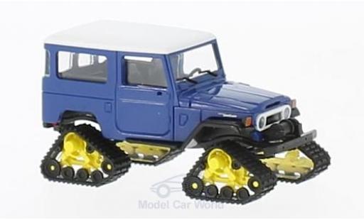 Toyota Land Cruiser 1/87 Busch J4 blu/bianco 1960 mit Raupenantrieb modellino in miniatura
