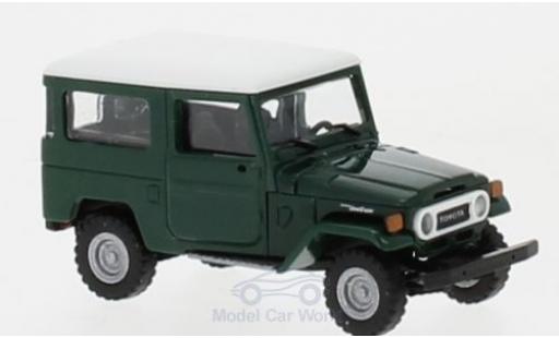 Toyota Land Cruiser 1/87 Busch J4 verde/bianco modellino in miniatura