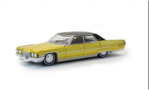 Cadillac Sedan 1/64 Greenlight DeVille gelb/schwarz 1971 1:64 modellino in miniatura