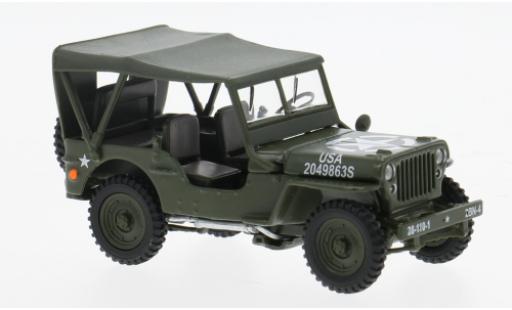 Jeep Willys 1/43 Cararama 4 x 4 W oliv 1:43 modellino in miniatura