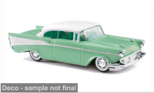 Chevrolet Bel Air 1/87 Busch gr&uuml;n/weiss 1957 1:87 modellino in miniatura