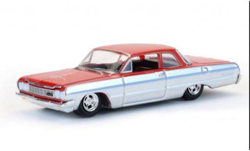Chevrolet Biscayne 1/64 Greenlight rot/silber 1964 1:64 modellino in miniatura