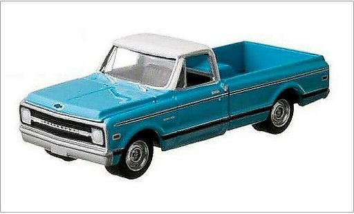 Chevrolet C-10 Pickup 1/64 Greenlight blu/bianco 1970 modellini auto