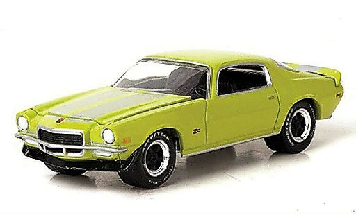 Chevrolet Camaro Z28 1/64 Greenlight verde/grigio 1972 modellini auto