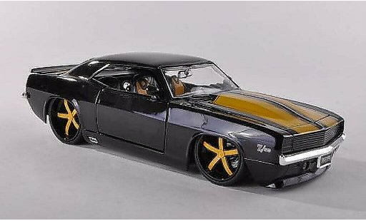 Chevrolet Camaro Z28 1/24 Jada Toys nero/giallo 1969 modellini auto