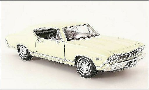 Chevrolet Chevelle SS 1/24 Welly 396 beige 1968 modellini auto