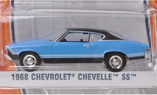 Chevrolet Chevelle SS 1/64 Greenlight blu/opaco-nero 1968 modellini auto