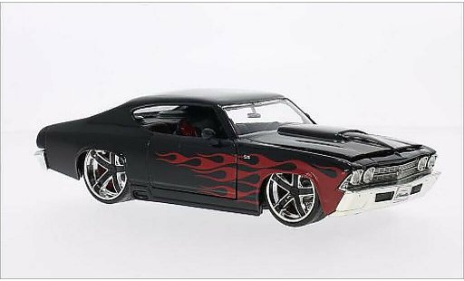 Chevrolet Chevelle tuning 1/24 Jada Toys SS nero/rosso 1969 modellini auto
