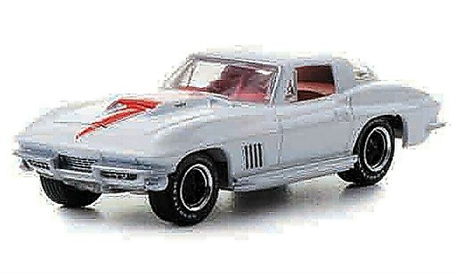 Chevrolet Corvette Coupe 1/64 Greenlight C2 427 bianco/rosso con Zusatzfelgen 1967 modellini auto
