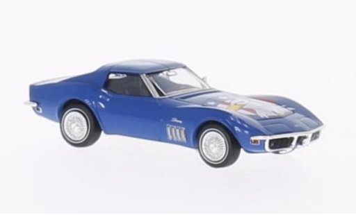 Chevrolet Corvette Coupe 1/87 Brekina C3 American Eagle blu modellini auto