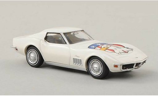 Chevrolet Corvette Coupe 1/87 Brekina C3 American Eagle bianco con Dekor auf Motorhaube modellini auto