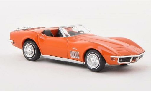 Chevrolet Corvette Convertible 1/87 Brekina C3 Cabrio orange con Gepacktrager modellini auto