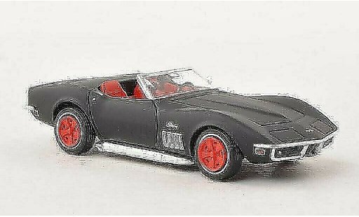 Chevrolet Corvette Convertible 1/87 Brekina C3 Cabrio opaco-nero modellini auto