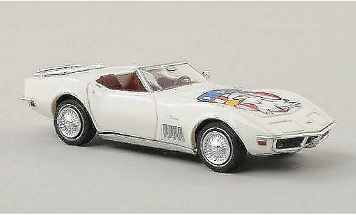 Chevrolet Corvette Convertible 1/87 Brekina C3 Convertibile American Eagle bianco con Dekor auf Motorhaube modellini auto