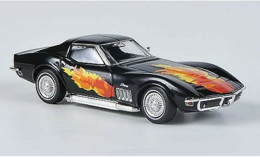 Chevrolet Corvette Coupe 1/87 Brekina C3 nero con Flammendekor e Sidepipes modellini auto