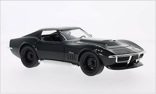 Chevrolet Corvette Stingray 1/24 Jada Toys C3 nero 1969 modellini auto