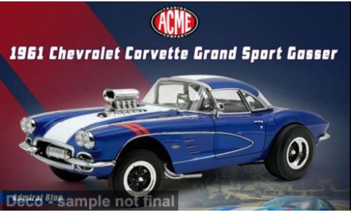 Modellini auto Chevrolet Corvette course Grand Sport Gasser blu/bianco 1961 1/18 ACME