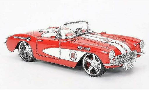 Chevrolet Corvette Convertible 1/24 Maisto C1 rosso /bianco 1957 modellini auto
