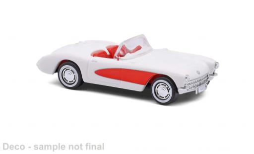 Chevrolet Corvette 1/87 Busch weiss/orange 1956 1:87 modellini auto