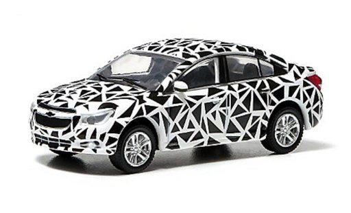 Chevrolet Cruze Sedan 1/64 Greenlight bianco/nero 2013 modellini auto