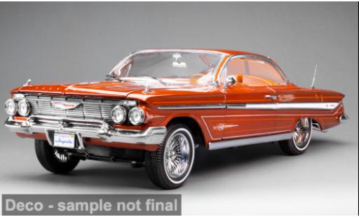 Modellini auto Chevrolet Impala Convertible Cabrio Lowrider orange 1961 1/18 Sun Star