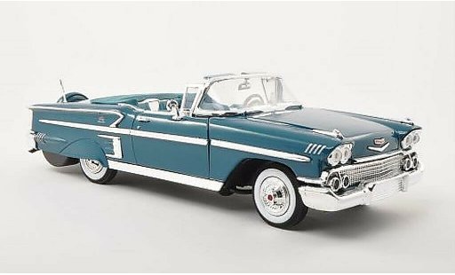 Chevrolet Impala Convertible 1/18 Motormax Convertibile turchese 1958 modellini auto