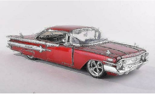 Chevrolet Impala Sedan 1/24 Jada Toys rosso 1960 modellini auto