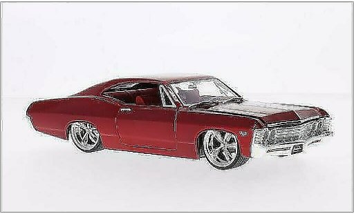 Chevrolet Impala tuning 1/24 Jada Toys SS rosso 1967 modellini auto