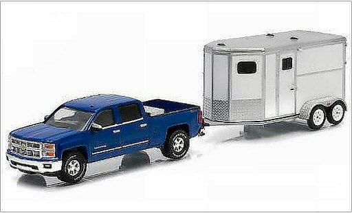 Chevrolet Silverado pickup 1/64 Greenlight 1500 LTZ metallicoo blu 2015 modellini auto