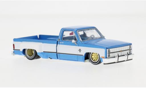 Chevrolet Silverado 1/64 Mini GT Dually Vintage Spec V1 blau/weiss 1:64 modellino in miniatura