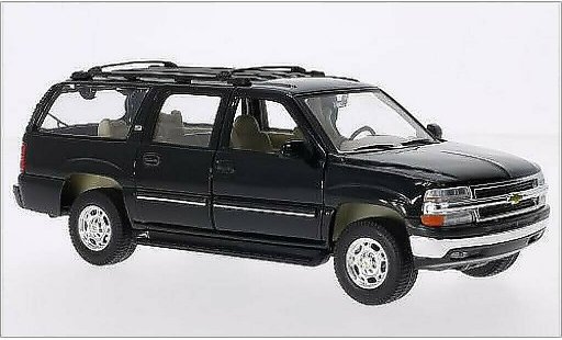 Chevrolet Suburban suv 1/24 Welly nero 2001 modellini auto