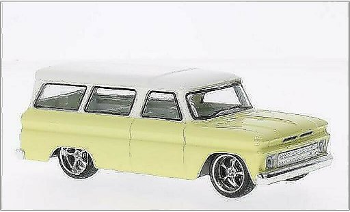 Chevrolet Suburban tuning 1/43 Greenlight giallo/bianco 1966 modellini auto