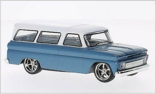 Chevrolet Suburban tuning 1/43 Greenlight metallicoo blu/bianco 1966 modellini auto
