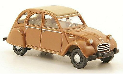 Citroen 2CV Berline 1/87 Wiking marrone/beige modellini auto