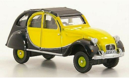 Citroen 2CV Charleston 1/76 Oxford giallo/nero RHD 1963 modellini auto