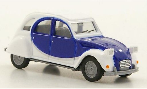 Citroen 2CV Charleston 1/87 Herpa bianco/blu modellini auto