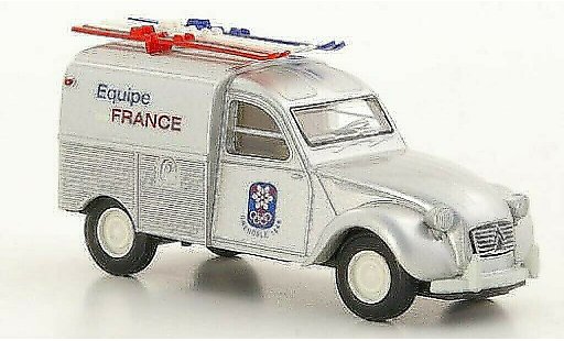 Citroen 2CV Fourgonnette 1/87 Brekina Fourgonette Equipe de France X. Olympische Winterspiele Grenoble 1968 modellini auto