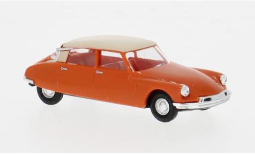 Citroen DS 1/87 Busch 19 orange/beige 1955 1:87 modellino in miniatura