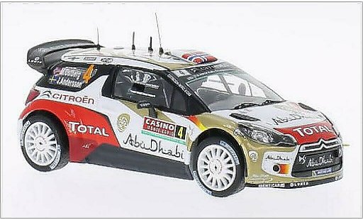 DS Automobiles DS3 WRC 1/43 IXO No.4 Abu Dhabi Rally Monte Carlo 2014 /J.Andersson modellini auto