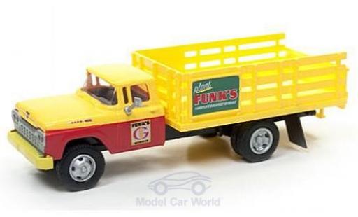 Ford Stake Bed Truck 1/87 Classic Metal Works giallo/rosso Funks Hybrids 1960 modellino in miniatura