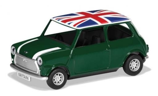 Mini Cooper 1/36 Corgi verde/bianco RHD Union Jack Best of Britannique modellino in miniatura