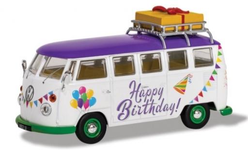 Volkswagen T1 1/43 Corgi Camper bianco/Dekor RHD Happy Birthday modellino in miniatura