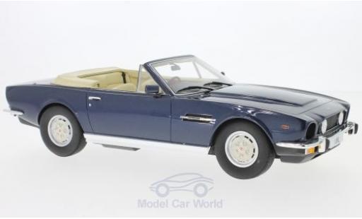 Aston Martin V8 1/18 Cult Scale Models Volante metallico blu RHD 1978 modellino in miniatura