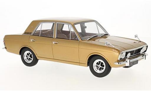 Ford Cortina 1/18 Cult Scale Models 1600E gold RHD 1970 sans Vitrine modellino in miniatura