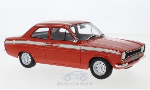 Ford Escort MKI 1/18 Cult Scale Models MKI Mexico rosso/bianco RHD 1973 modellino in miniatura