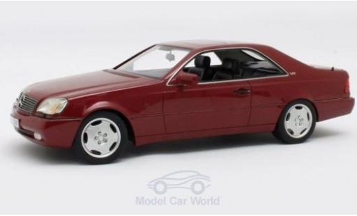 Mercedes 600 1/18 Cult Scale Models SEC (C140) metallico rosso 1992 modellino in miniatura