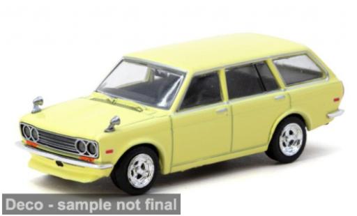 Datsun 510 1/64 Tarmac Works Bluebird Wagon gelb 1973 1:64 modellino in miniatura